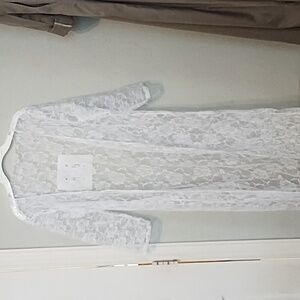 White Lace shrug, size S